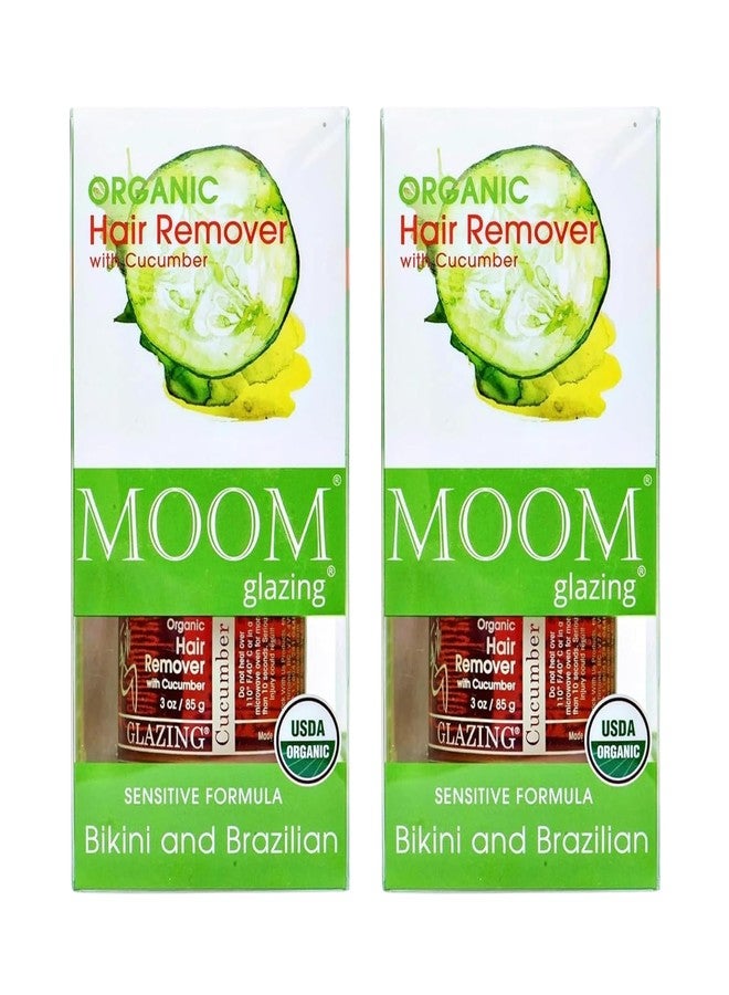 موم - مزيل شعر عضوي لطيف على البشرة مع الخيار لمنطقة البكيني والبرازيلي - 85 غرام (عبوتان) - صنع في كندا - Image 1